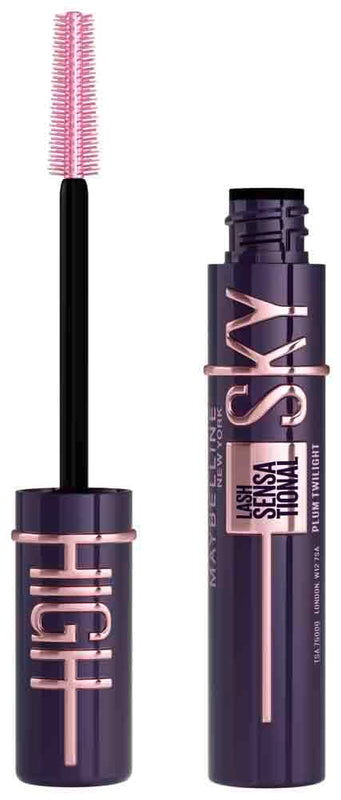 Maybelline New York Black Mascara for Extremely Long Eyelashes, Lash Sensational Sky High Mascara, Very Black, 7.2 ml