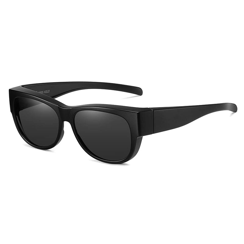 SHEEN KELLY Oversized TR90 Fits Over Sunglasses Mirror Polarised Lens Cateye for Women Drivers Glasses Over Lenses Lightweight