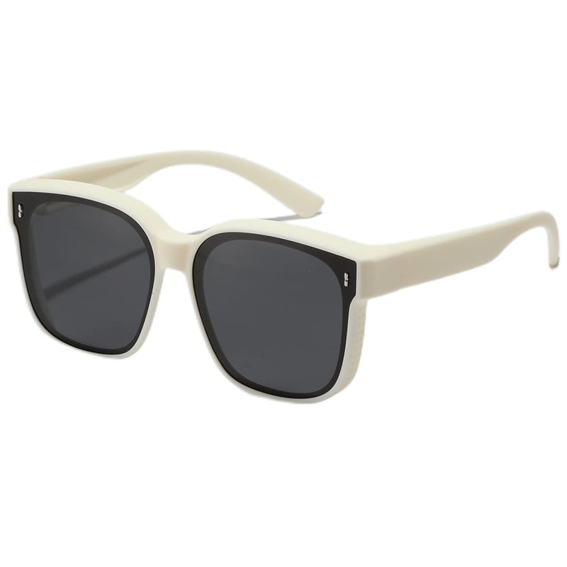 SHEEN KELLY Oversized TR90 Fits Over Sunglasses Mirror Polarised Lens Cateye for Women Drivers Glasses Over Lenses Lightweight