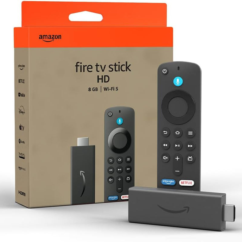 Amazon Fire TV Stick HD (Newest gen), free and live TV, Alexa Voice Remote, smart home controls, HD streaming