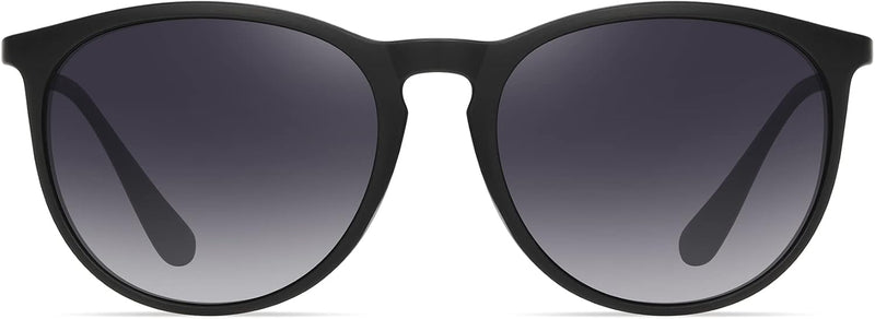 WOWSUN Polarized Sunglasses for Women Vintage Retro Round Mirrored Lenses