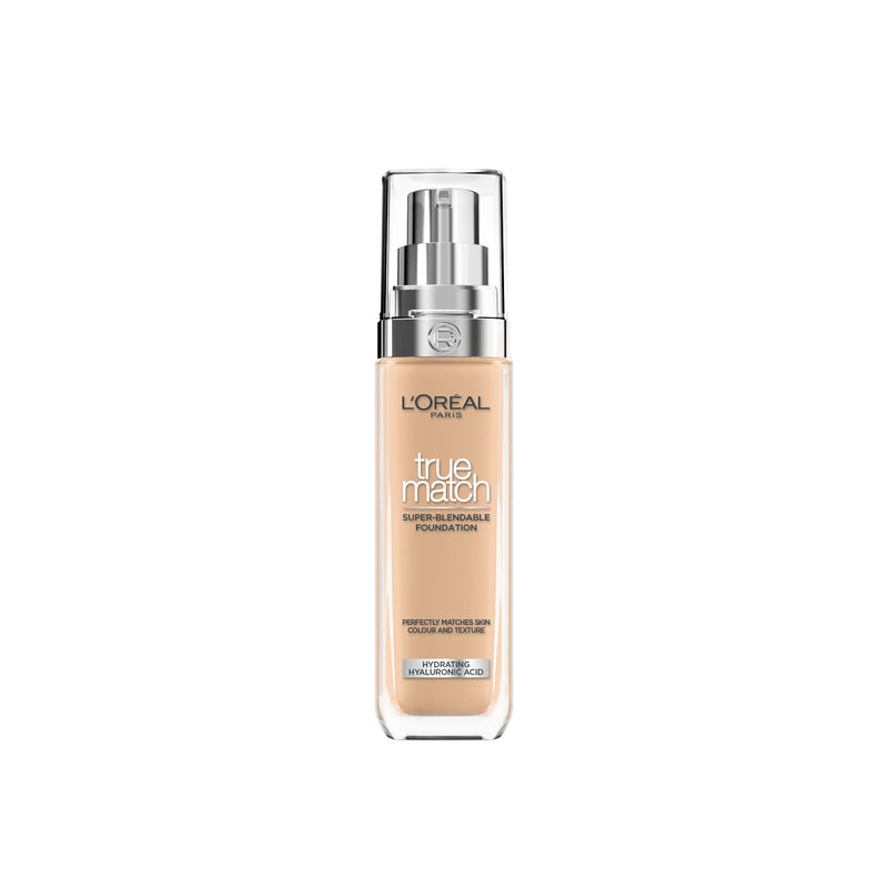 L'Oréal Paris Make up, liquid foundation with hyaluronic and aloe vera, true match make-up, 3.N neutral light medium