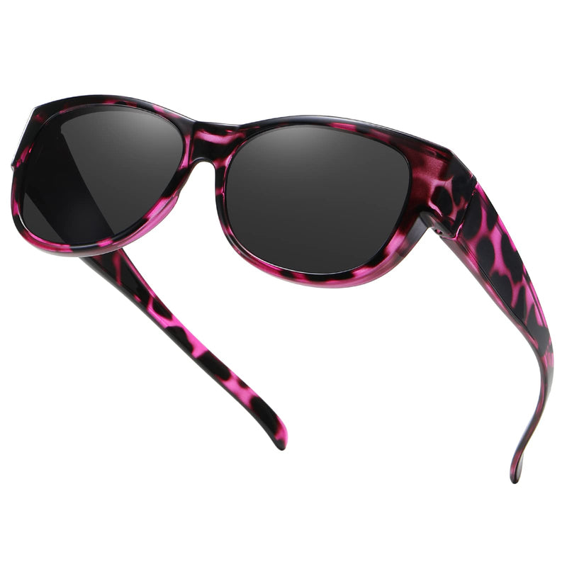 SHEEN KELLY Oversized TR90 Fits Over Sunglasses Mirror Polarised Lens Cateye for Women Drivers Glasses Over Lenses Lightweight