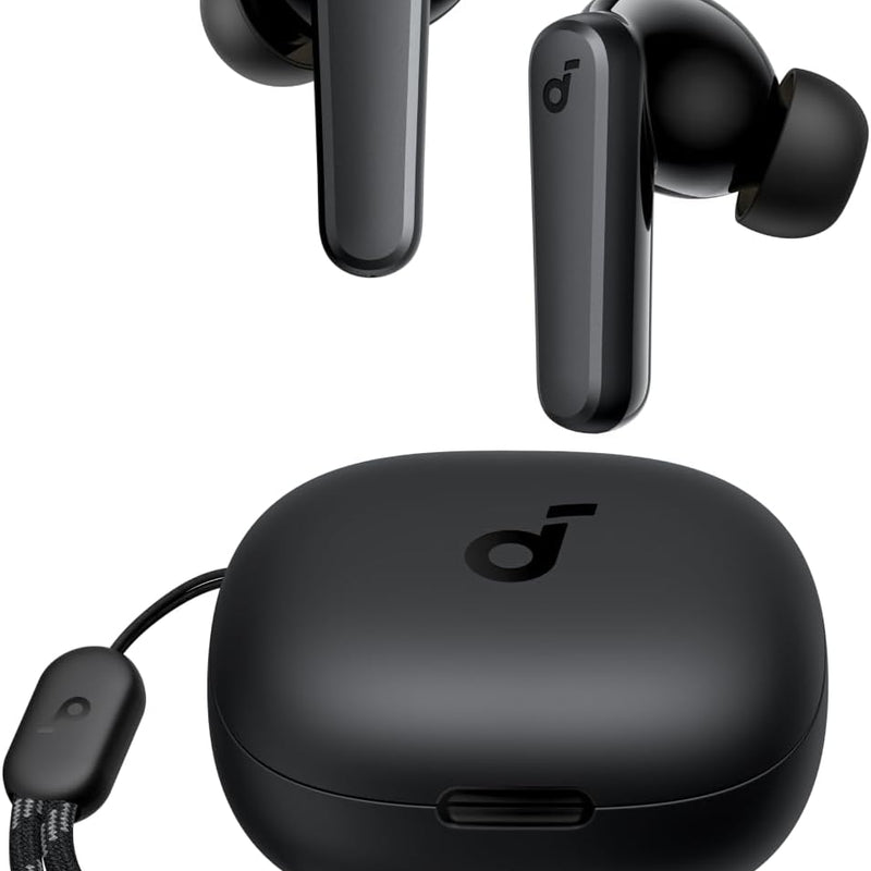 soundcore by Anker P20i Wireless Bluetooth Headphones In-Ear, 10 mm Driver, Bluetooth 5.3, Adjustable EQ, 30 Hours Playtime, IPX5 Waterproof, 2 Micros with AI, Single Use (Black)