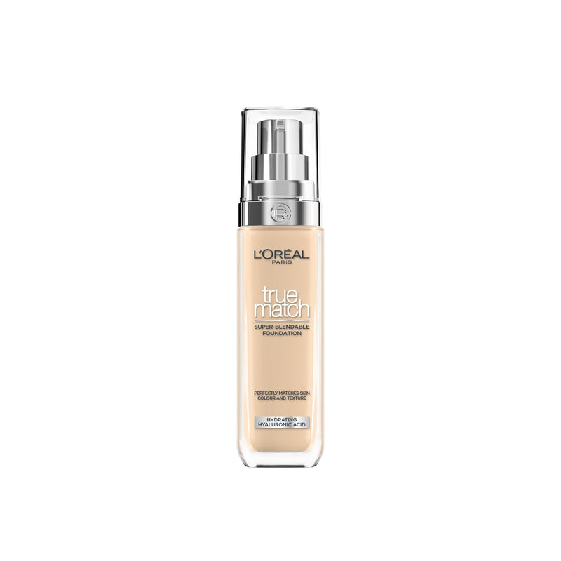 L'Oréal Paris Make up, liquid foundation with hyaluronic and aloe vera, true match make-up, 3.N neutral light medium