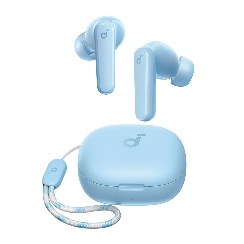 soundcore by Anker P20i Wireless Bluetooth Headphones In-Ear, 10 mm Driver, Bluetooth 5.3, Adjustable EQ, 30 Hours Playtime, IPX5 Waterproof, 2 Micros with AI, Single Use (Black)