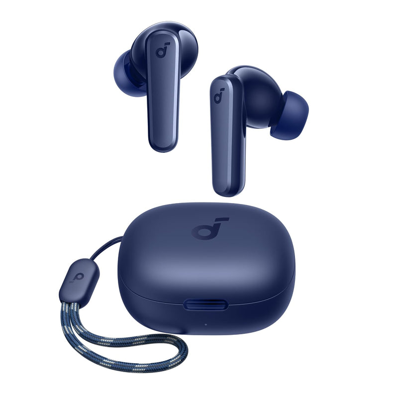 soundcore by Anker P20i Wireless Bluetooth Headphones In-Ear, 10 mm Driver, Bluetooth 5.3, Adjustable EQ, 30 Hours Playtime, IPX5 Waterproof, 2 Micros with AI, Single Use (Black)