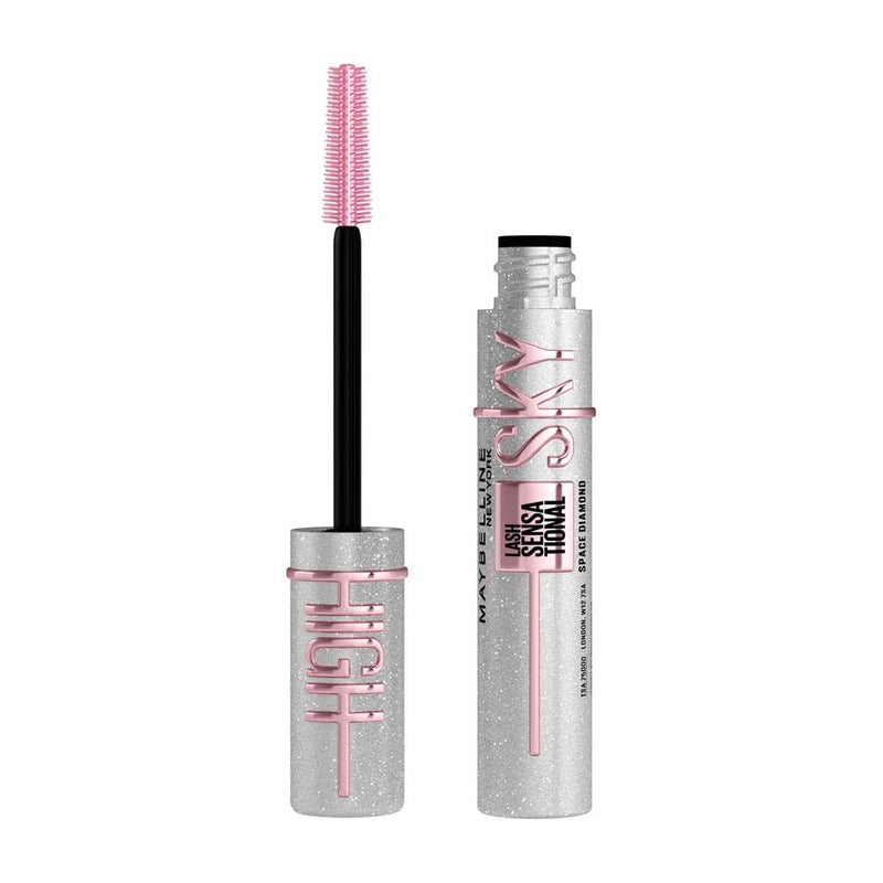 Maybelline New York Black Mascara for Extremely Long Eyelashes, Lash Sensational Sky High Mascara, Very Black, 7.2 ml