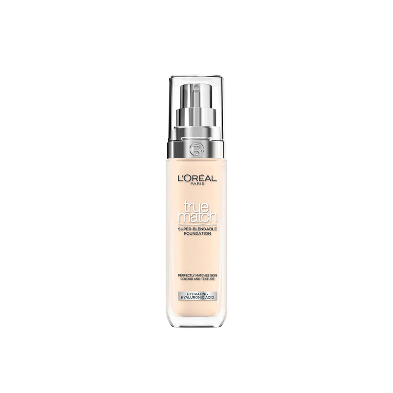 L'Oréal Paris Make up, liquid foundation with hyaluronic and aloe vera, true match make-up, 3.N neutral light medium