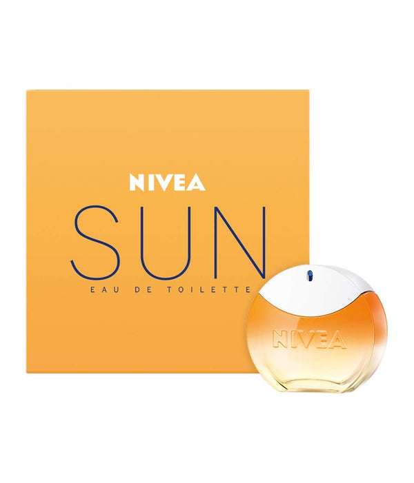 Nivea Sun Eau de Toilette (1 x 30 ml) with the Original Nivea Sun Sun Cream Fragrance, Summer Ladies Fragrance in an iconic perfume bottle, sensual Nivea Sun EDT awakens memories of the summer