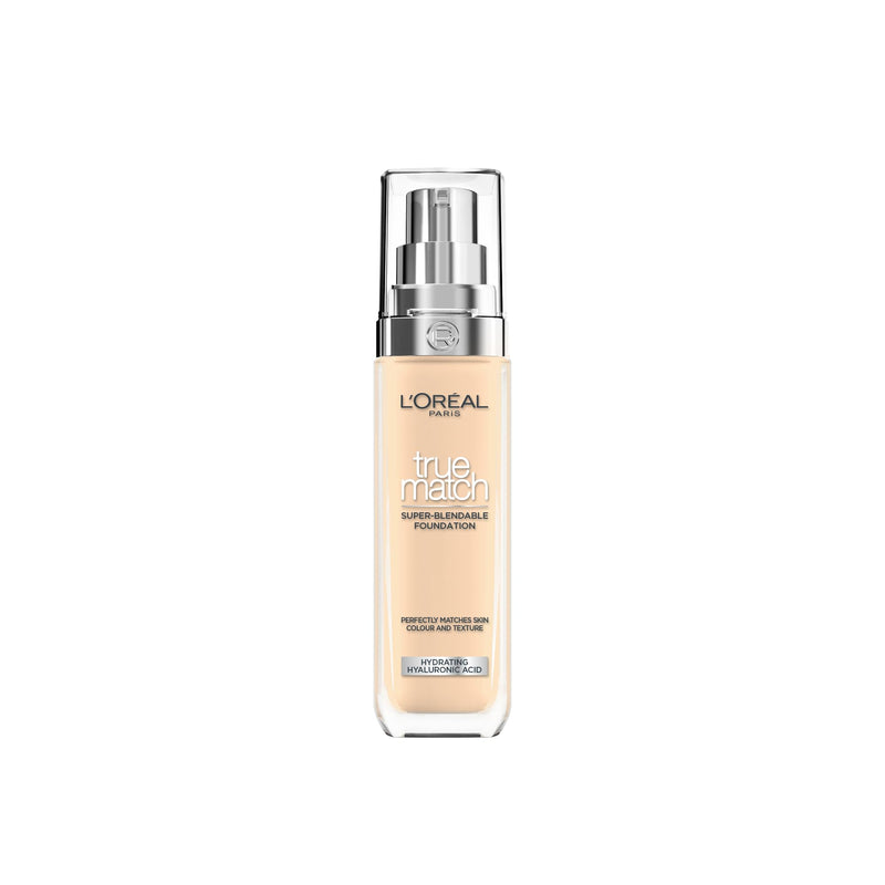 L'Oréal Paris Make up, liquid foundation with hyaluronic and aloe vera, true match make-up, 3.N neutral light medium