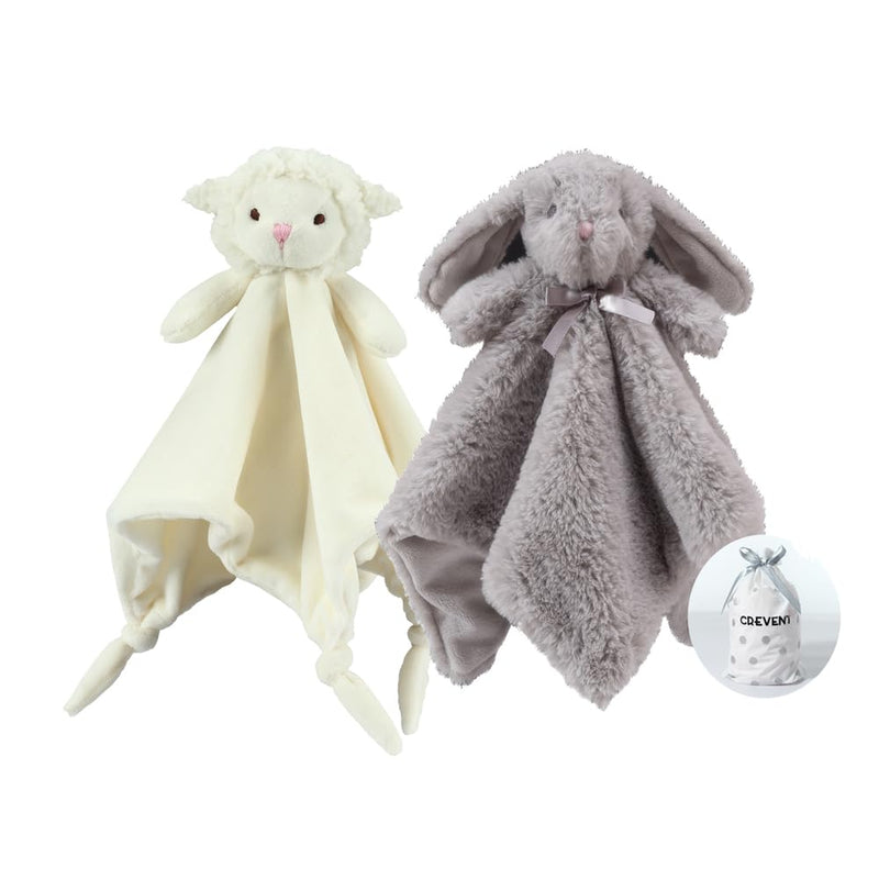 CREVENT Soft Safe Fluffy Animal Face Baby Comforter Blanket for Girls and Boys, Great Gifts for Birthday, Baby Shower (Pink Bear + Pendant)