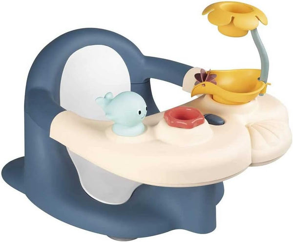 Smoby Toys Little Smoby Baby Bath Seat from 6 Months - Bath Seat with Play Table Including Bath Toy - Seat Aid for Babies and Toddlers with Suction Cups