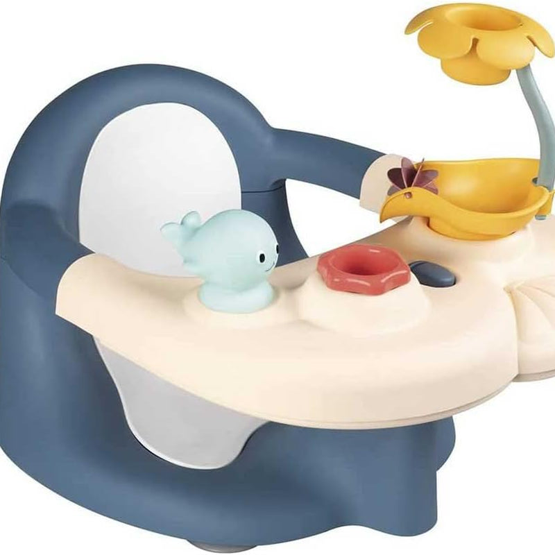 Smoby Toys Little Smoby Baby Bath Seat from 6 Months - Bath Seat with Play Table Including Bath Toy - Seat Aid for Babies and Toddlers with Suction Cups