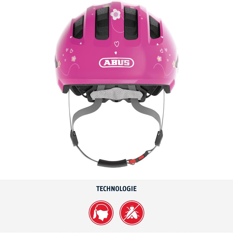 ABUS Smiley 3.0 Children’s Bicycle Helmet with Deep Fit, Child-Friendly Designs and Space for a Ponytail, Suitable for Girls and Boys