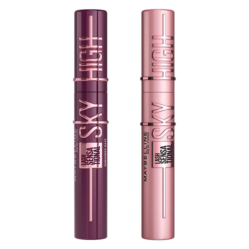 Maybelline New York Black Mascara for Extremely Long Eyelashes, Lash Sensational Sky High Mascara, Very Black, 7.2 ml