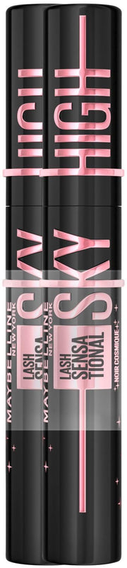 Maybelline New York Black Mascara for Extremely Long Eyelashes, Lash Sensational Sky High Mascara, Very Black, 7.2 ml