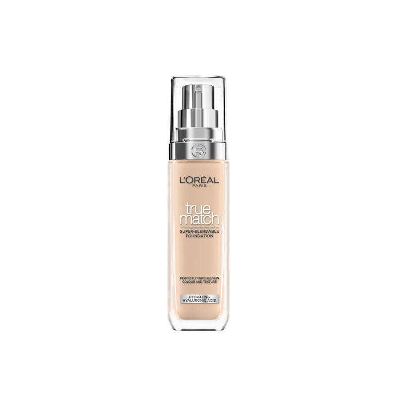 L'Oréal Paris Make up, liquid foundation with hyaluronic and aloe vera, true match make-up, 3.N neutral light medium