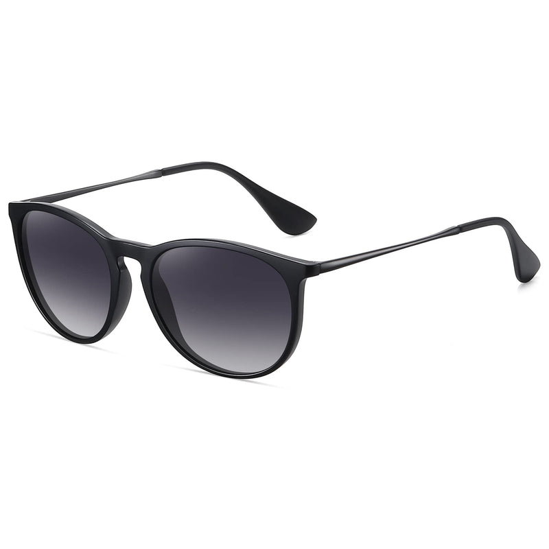 WOWSUN Polarized Sunglasses for Women Vintage Retro Round Mirrored Lenses