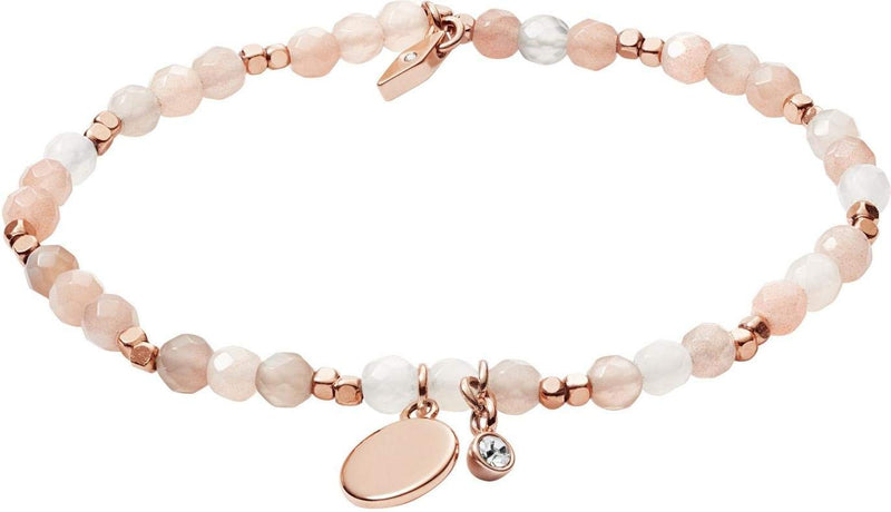 FOSSIL Damen Halbedelsteinarmband mit verstellbarer Spange
