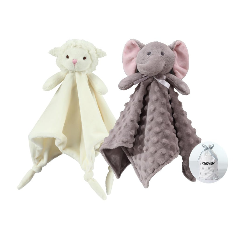 CREVENT Soft Safe Fluffy Animal Face Baby Comforter Blanket for Girls and Boys, Great Gifts for Birthday, Baby Shower (Pink Bear + Pendant)