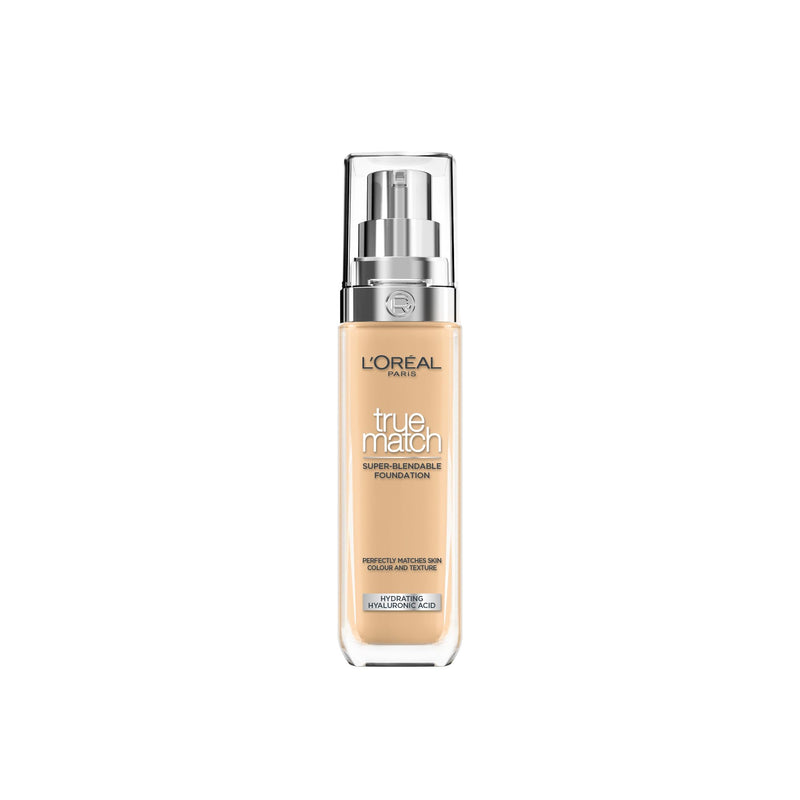 L'Oréal Paris Make up, liquid foundation with hyaluronic and aloe vera, true match make-up, 3.N neutral light medium