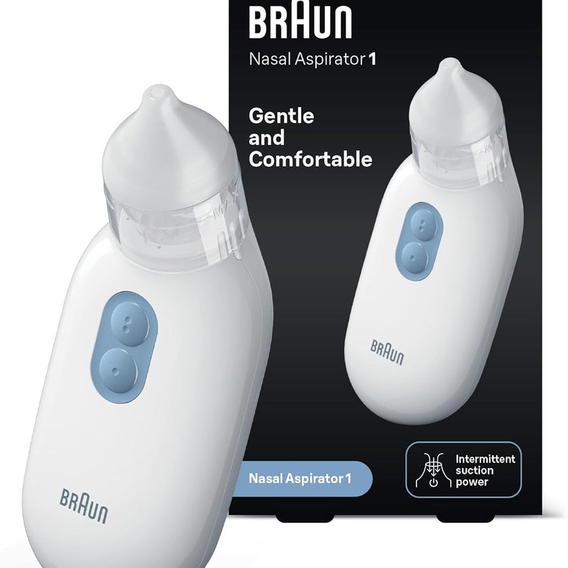 Braun Nasal Aspirator 1, BNA100EU Quickly and gently removes blocked noses Electric nasal aspirator for all ages 0+