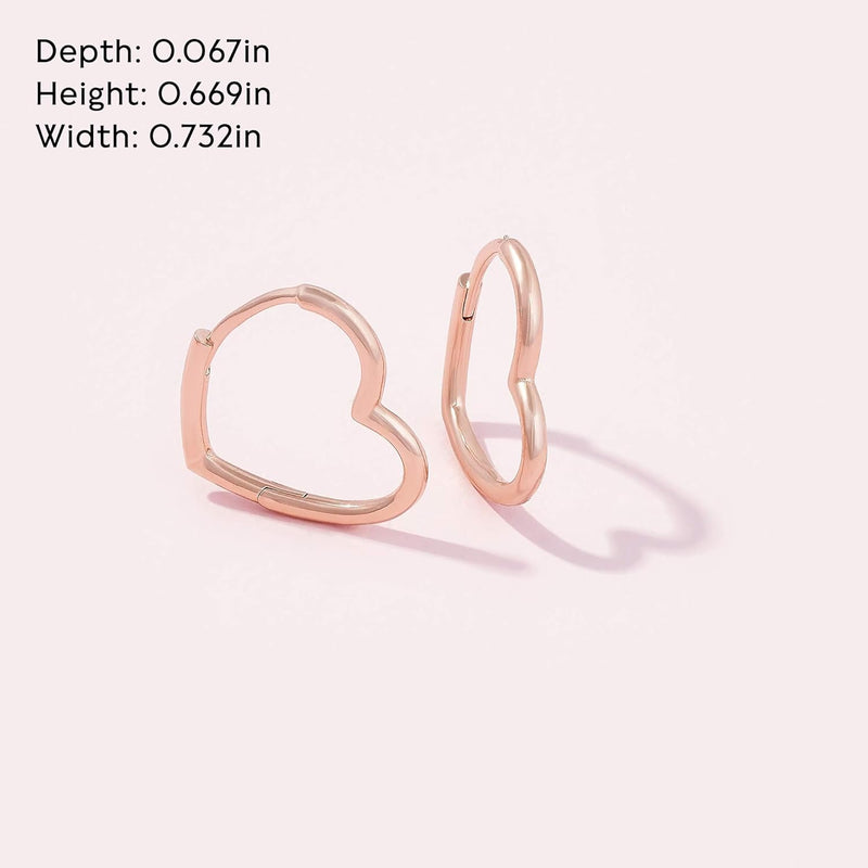 Pandora Asymmetric Heart Hoop Earrings