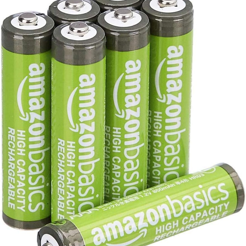 AmazonBasics AAA high capacity batteries, rechargeable, pre-charged, 8 pieces (appearance may vary)