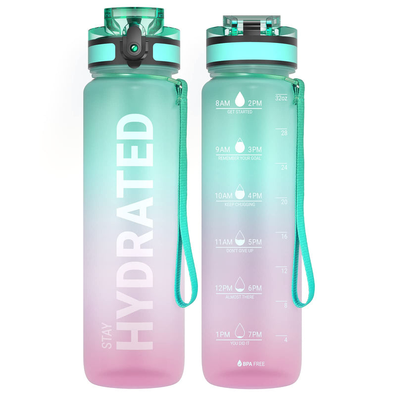 Sahara Sailor Water Bottle, Sports Water Bottle, (BPA-Free Tritan) 1L/500 ml/750 ml, Leak-Proof Sports Water Bottle, Sports Bottle for Bike, Camping, Yoga, Gym (1 Bottle)