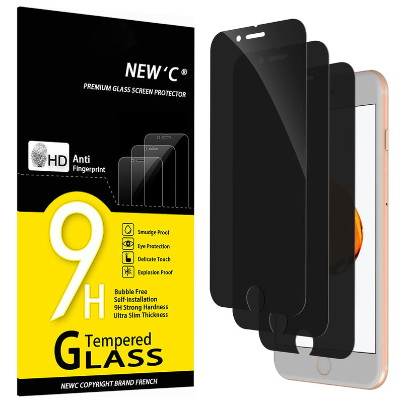 NEW'C Pack of 3 for iPhone 16, iPhone 15 for tempered glass (6.1 inches), free from scratches, 9H hardness, HD screen protector, ultra clear, ultra-resistant, easy installation tool included