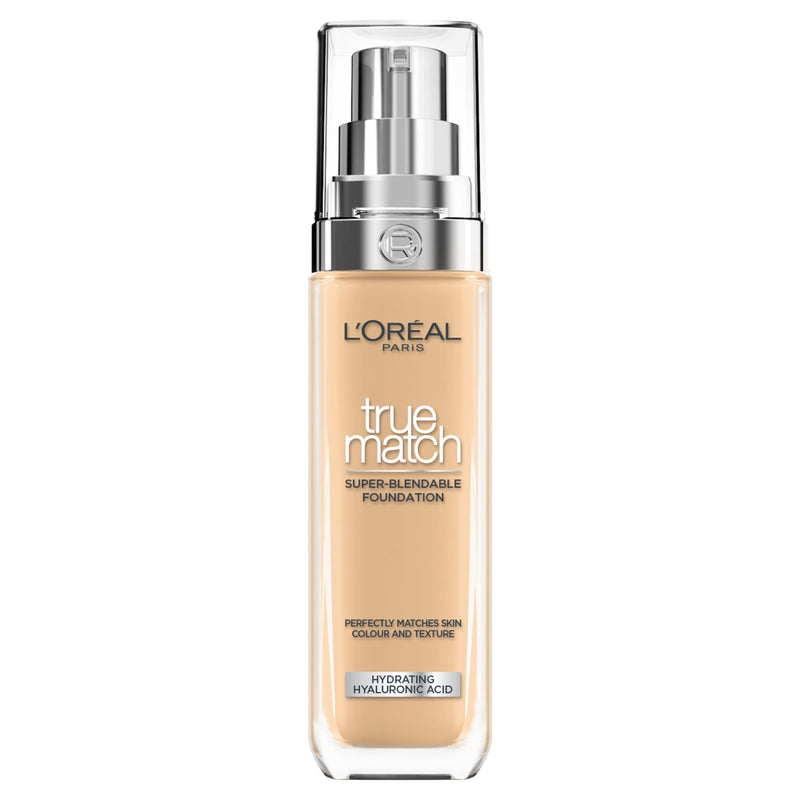 L'Oréal Paris Make up, liquid foundation with hyaluronic and aloe vera, true match make-up, 3.N neutral light medium