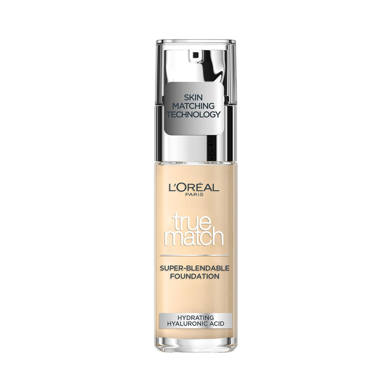 L'Oréal Paris Make up, liquid foundation with hyaluronic and aloe vera, true match make-up, 3.N neutral light medium