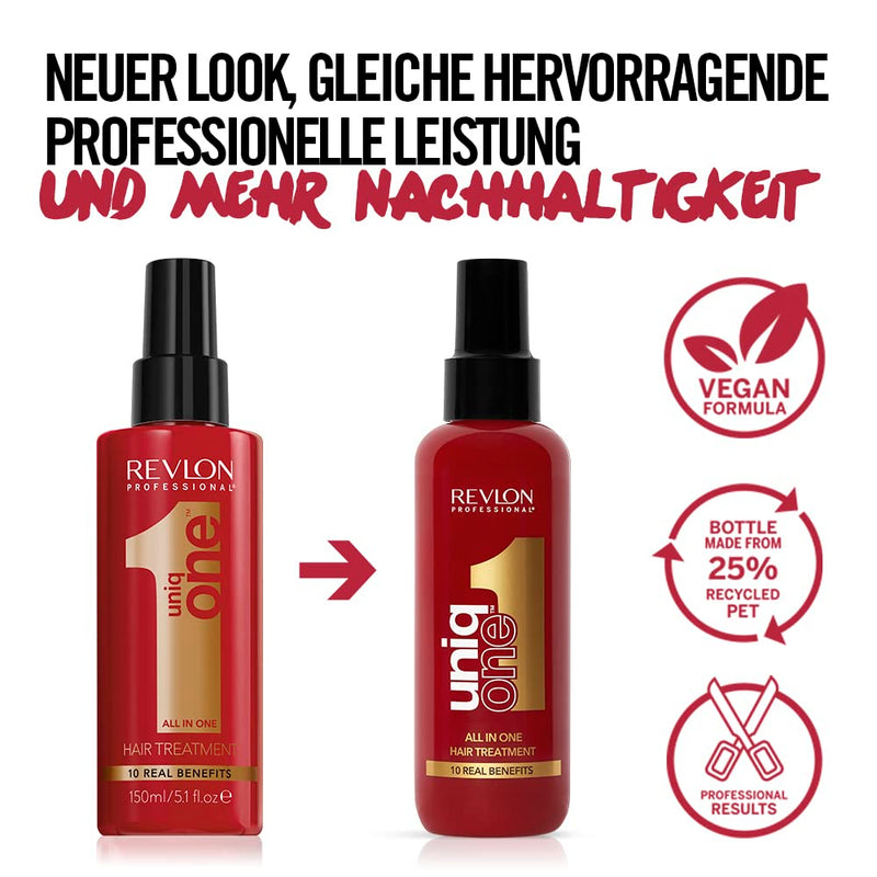 UniqOne Hair Treatment Classic, 150 ml, Spray Treatment for More Volume, Smoothness & Easier Combing, Hair Care without Rinsing, Spray Helps Prevent Split Ends