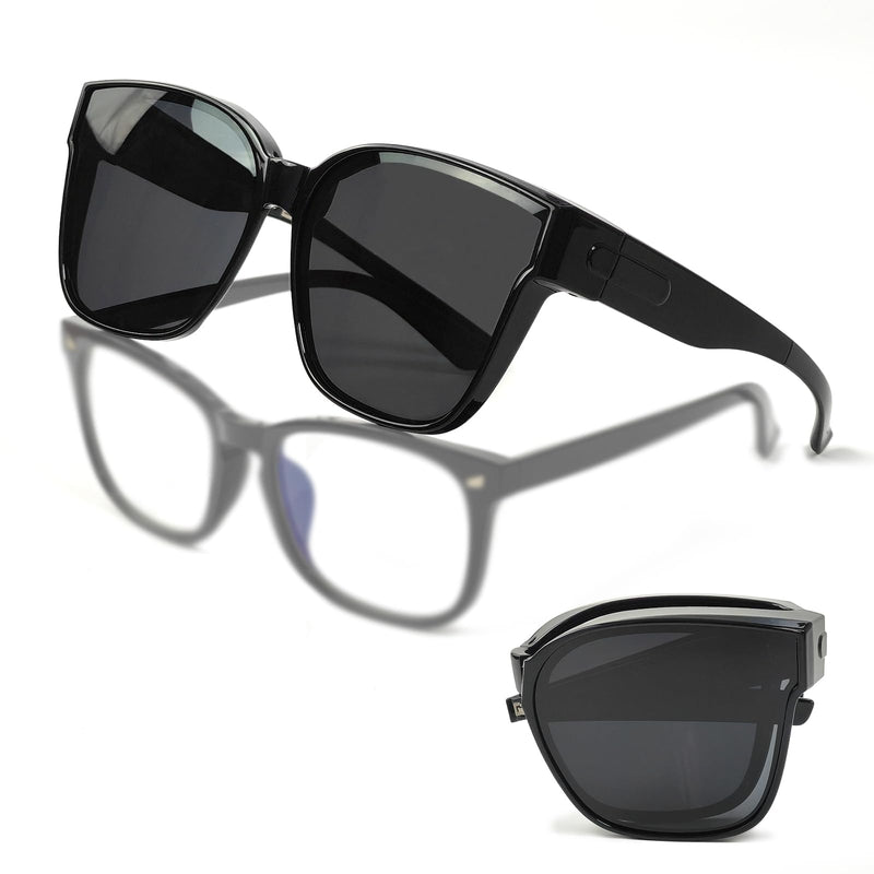 SHEEN KELLY Oversized TR90 Fits Over Sunglasses Mirror Polarised Lens Cateye for Women Drivers Glasses Over Lenses Lightweight