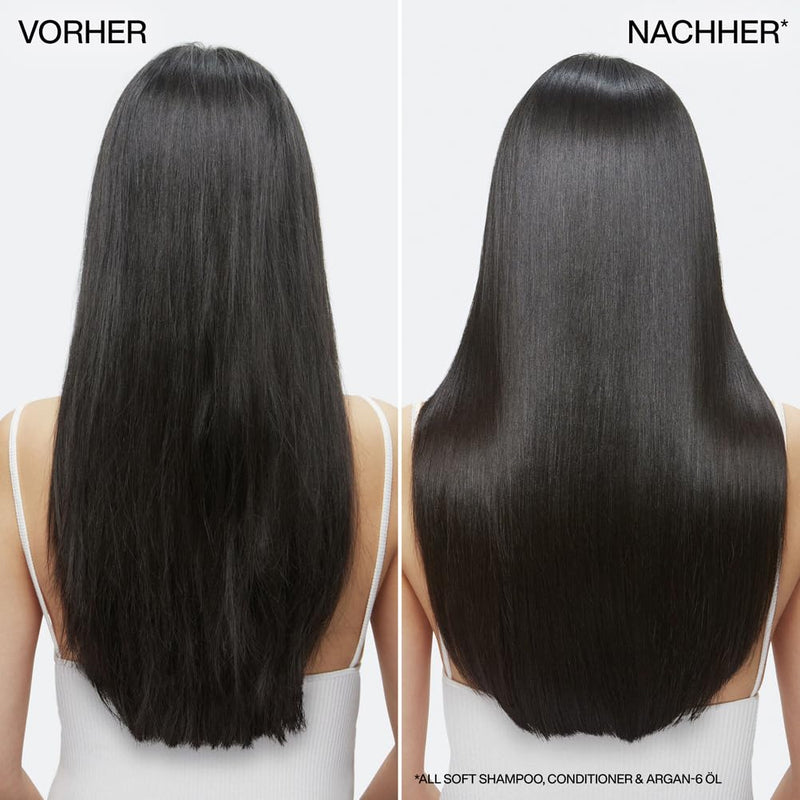 Redken | Pflegeset für trockenes und brüchiges Haar, Belebt und hydratisiert, Mit Omega-6 und Argan-Öl, All Soft Shampoo 300 ml & Conditioner 300 ml