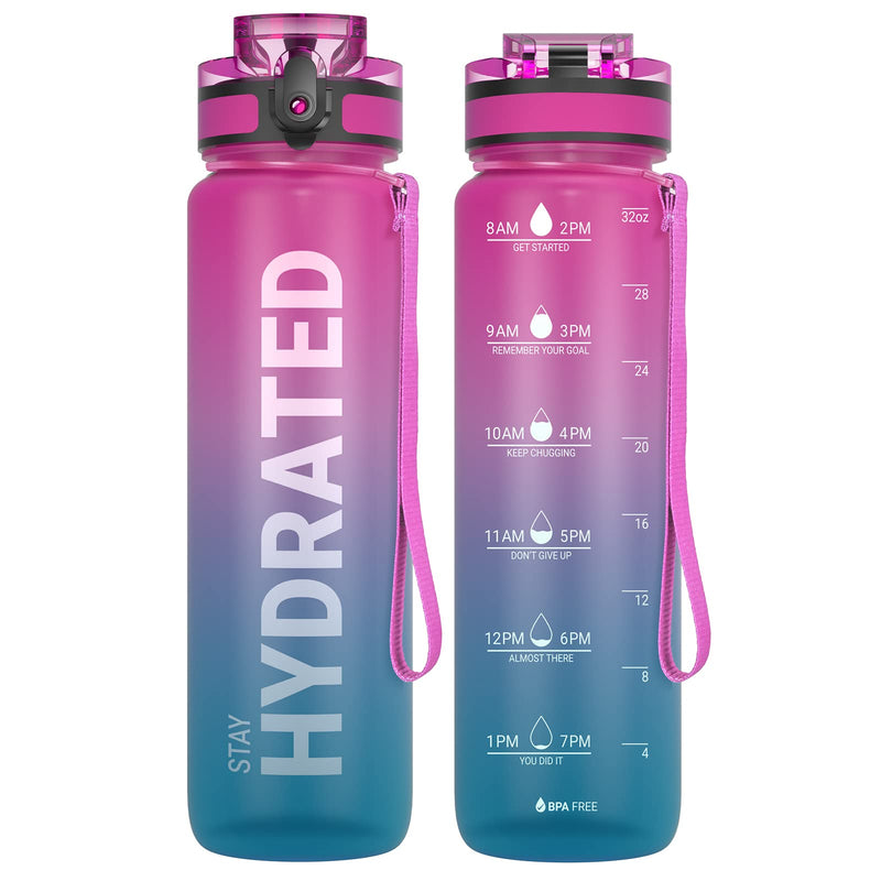 Sahara Sailor Water Bottle, Sports Water Bottle, (BPA-Free Tritan) 1L/500 ml/750 ml, Leak-Proof Sports Water Bottle, Sports Bottle for Bike, Camping, Yoga, Gym (1 Bottle)