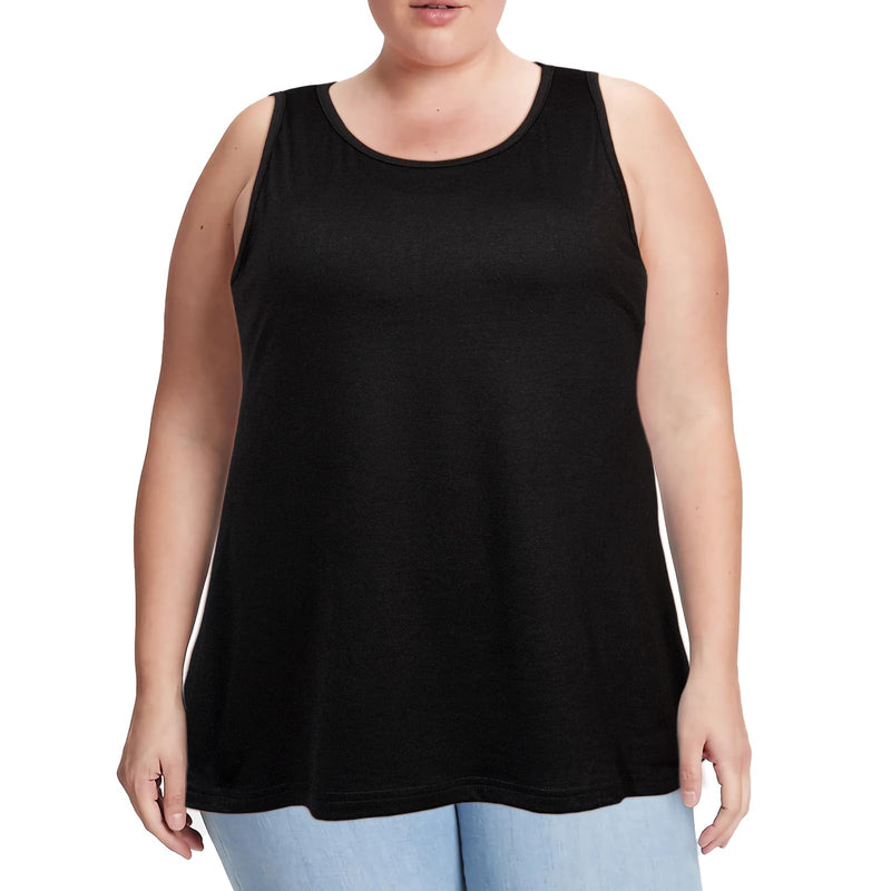 Moon Wood Tanktop Damen Lang Sommer Tops U-Ausschnitt Sport Longtops Ärmellos Oberteile Tank Top Große Größen