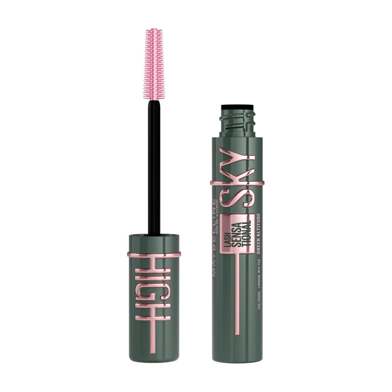 Maybelline New York Black Mascara for Extremely Long Eyelashes, Lash Sensational Sky High Mascara, Very Black, 7.2 ml