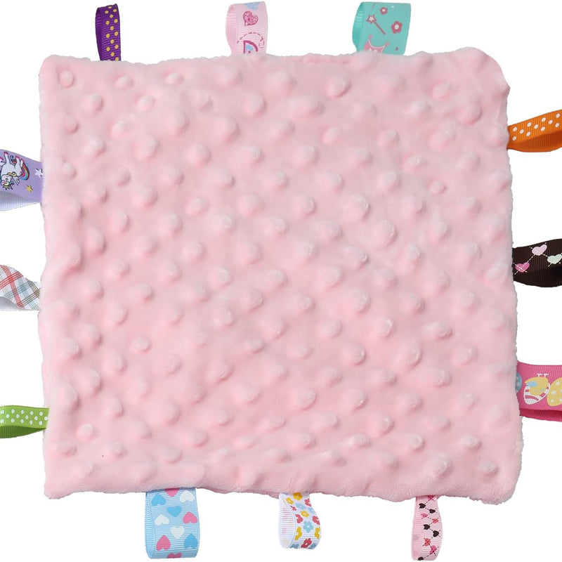 CREVENT Soft Safe Fluffy Animal Face Baby Comforter Blanket for Girls and Boys, Great Gifts for Birthday, Baby Shower (Pink Bear + Pendant)