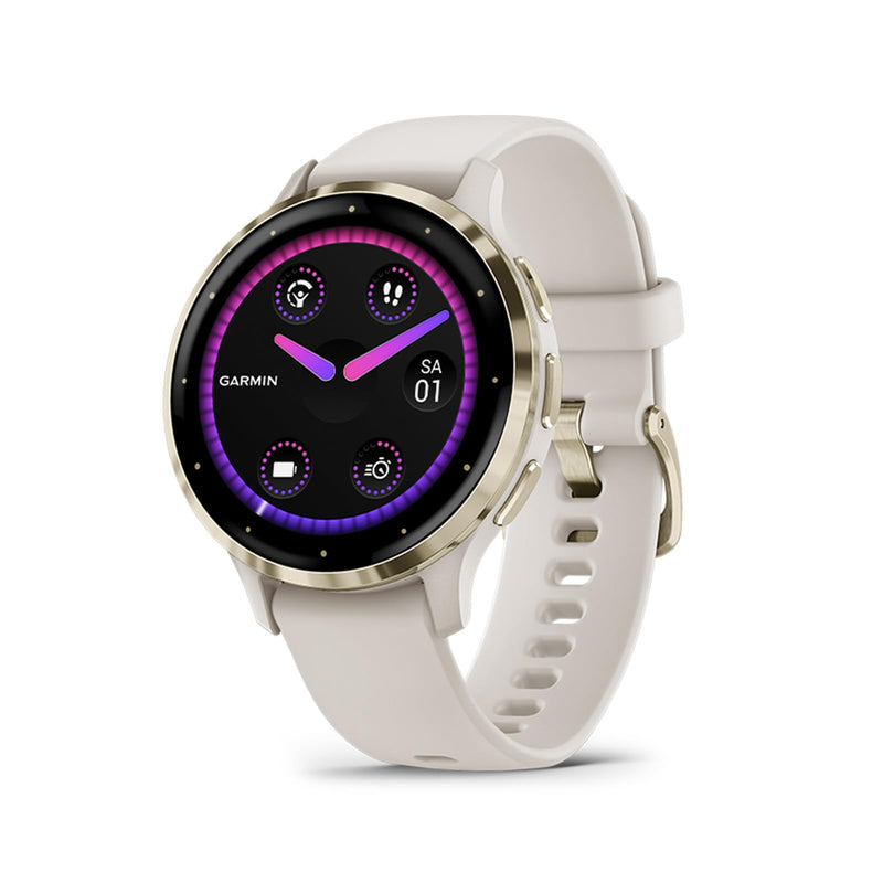 Garmin Venu 3 GPS Fitness Smartwatch with Bluetooth Telephony and Voice Assistance, Ultra Sharp 1.4/1.2 Inch AMOLED Touch Display, Fitness Functions, Music, Pay and Wheelchair Mode