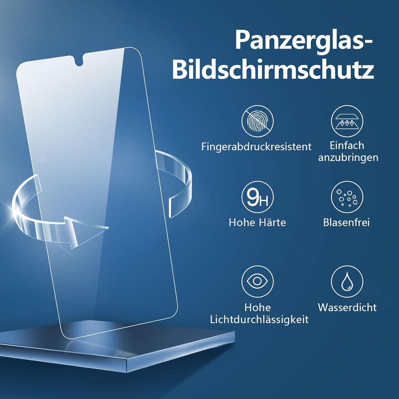 NEW'C Tempered Glass Screen Protector for Samsung Galaxy S24 FE 5G, Free from Scratches, 9H Hardness, HD Screen Protector, 0.33 mm Ultra Clear, Ultra Resistant, Pack of 3