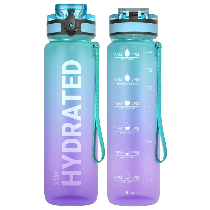 Sahara Sailor Water Bottle, Sports Water Bottle, (BPA-Free Tritan) 1L/500 ml/750 ml, Leak-Proof Sports Water Bottle, Sports Bottle for Bike, Camping, Yoga, Gym (1 Bottle)