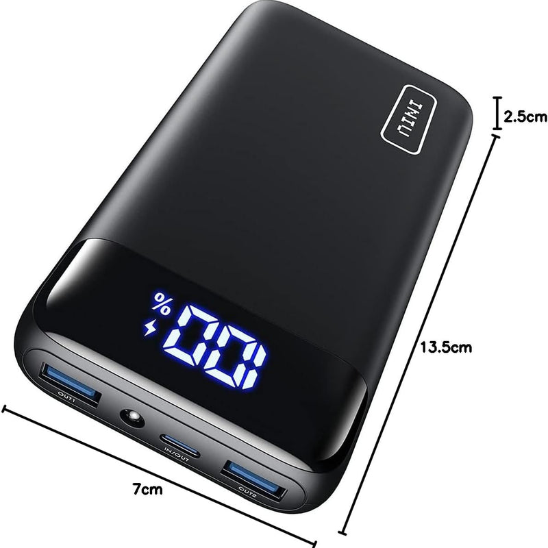 INIU Power Bank, 20,000 mAh, Fast Charging, USB-C Input & Output, 22.5 W External Mobile Phone Batteries, PD 3.0 QC 4.0, Small, Strong, for iPhone 15/14/13/12 Pro, Samsung Galaxy S23, etc.