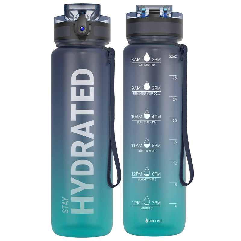 Sahara Sailor Water Bottle, Sports Water Bottle, (BPA-Free Tritan) 1L/500 ml/750 ml, Leak-Proof Sports Water Bottle, Sports Bottle for Bike, Camping, Yoga, Gym (1 Bottle)