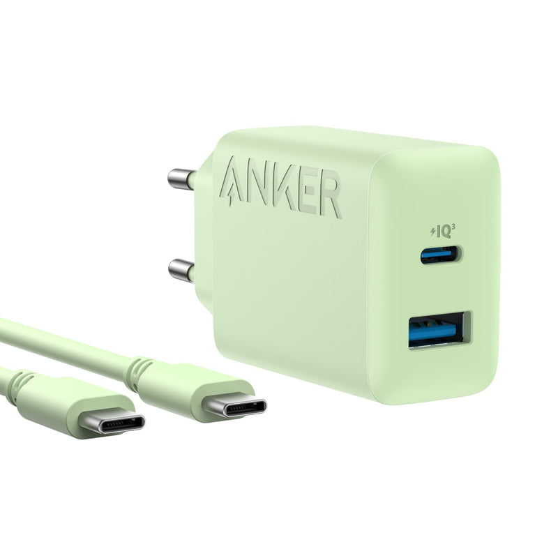 Anker 20 W USB C Charger, iPad Power Supply, USB Fast Charging Power Supply, iPad Charger, Compatible with iPhone 16/15/iPhone 15 Plus/iPhone 15 Pro/iPhone 15 Pro Max/iPad and More (with 150 cm USB-C