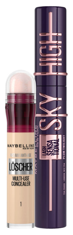 Maybelline New York Black Mascara for Extremely Long Eyelashes, Lash Sensational Sky High Mascara, Very Black, 7.2 ml