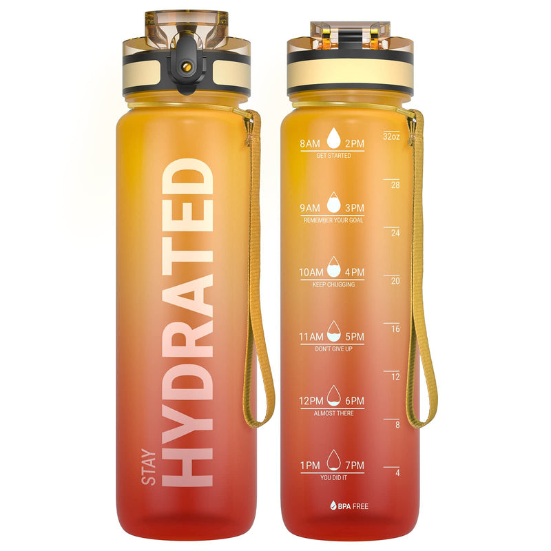 Sahara Sailor Water Bottle, Sports Water Bottle, (BPA-Free Tritan) 1L/500 ml/750 ml, Leak-Proof Sports Water Bottle, Sports Bottle for Bike, Camping, Yoga, Gym (1 Bottle)