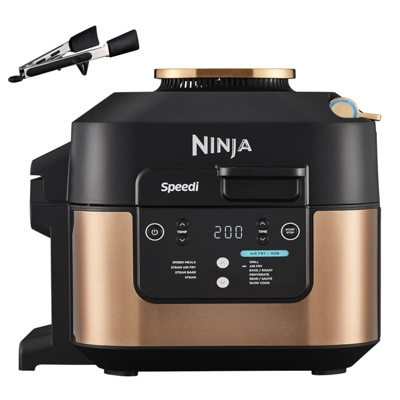 Ninja Combi 12-in-1 Multi-Cooker, Oven & Hot Air Fryer, 12 Cooking Functions, Air Fryer & Grilling Preparation in 15 Minutes, with Baking Tray, Pan, Crisper Grid Insert, Recipes, Grey, SFP700EU
