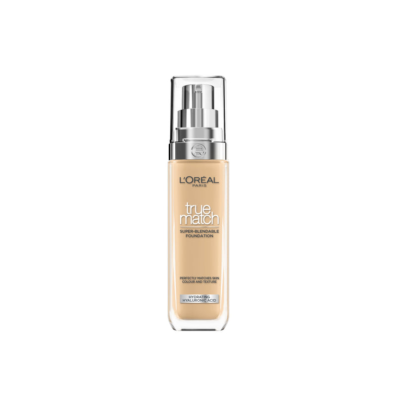 L'Oréal Paris Make up, liquid foundation with hyaluronic and aloe vera, true match make-up, 3.N neutral light medium